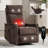 Heat Massage Manual Recliner Chair With Rocker And Swivel In Fabric For Living Room-1582214