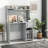 Home Office Desk With Raised Display Shelf And 2 Open Shelves