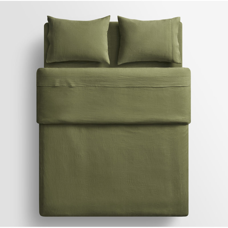 Sheet Set, Full Sheet Set + 2 Pillowcases, Loden Green