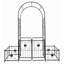 Arche de jardin, arche de jardin en métal avec barrière 79,5 "de large x 86,6 po de hauteur pour plantes grimpantes-116793889