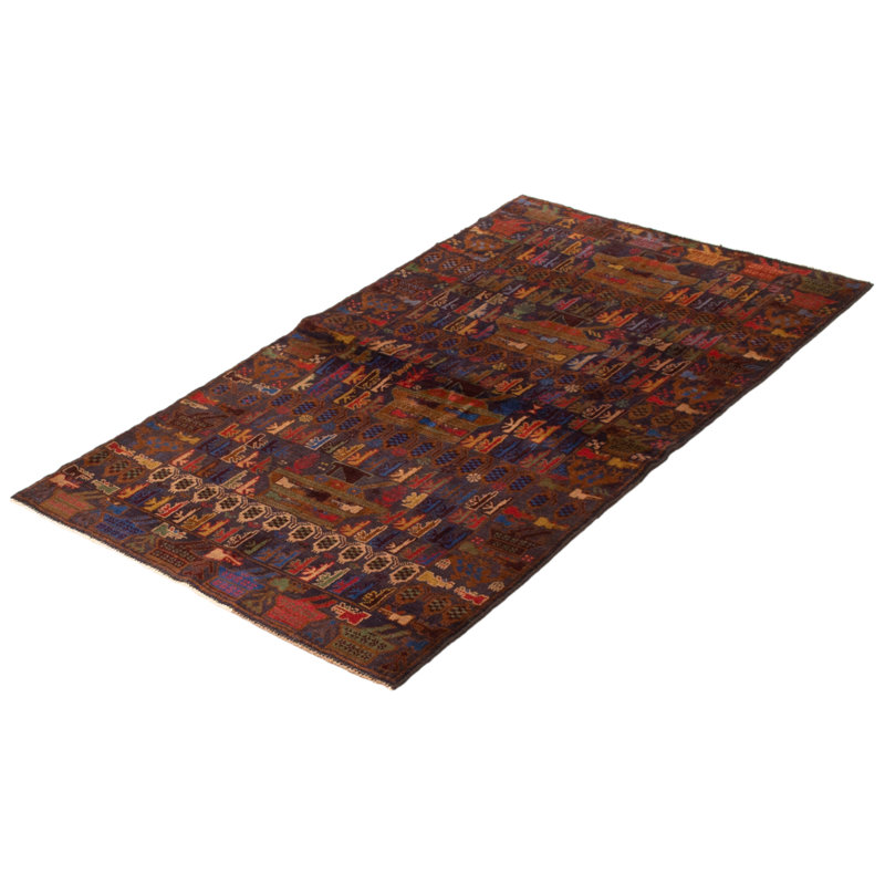 Tapis bleu marine foncé Rare War 3 pi 9 po x 6 pi 4 po