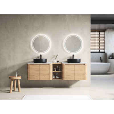 Wall Mounted With Stone Top