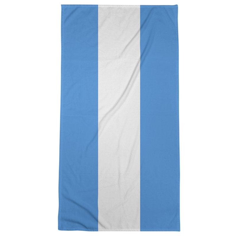 Bath Towel, Blue/White