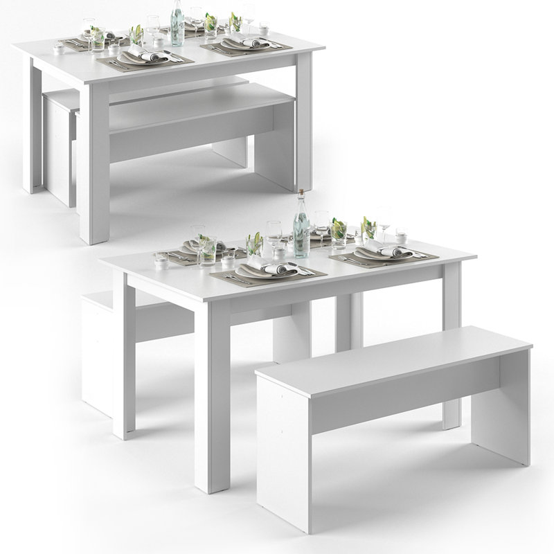 Monette Dining Set, White