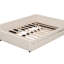 Lit tapissier double avec gigogne simple en bois massif beige, sans sommier tapissier pour une ambiance de chambre de rêve et une ambiance calme-713414183