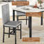 Ensemble de table et chaises de salle à manger en faux marbre pour 4-919602149