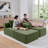 114" Cloud Sectional Couch With L-Shape Chaise, Modular Sofa With Movable Ottoman, Upholstered Couches-1800071663