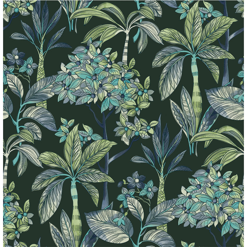 Aird Rainbow Panama Peel & Stick Wallpaper, Deep Green