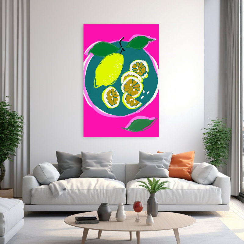 Art mural NeonlemonstillLife, H 60 po x l 40 po