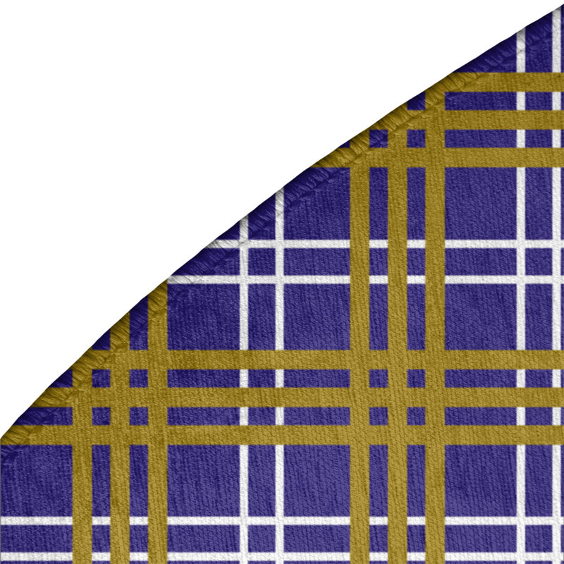 Plaid Indoor Rug, Round 5'