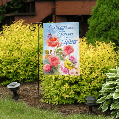 Drapeau de jardin «Always and Forever Flowers Bereavement»