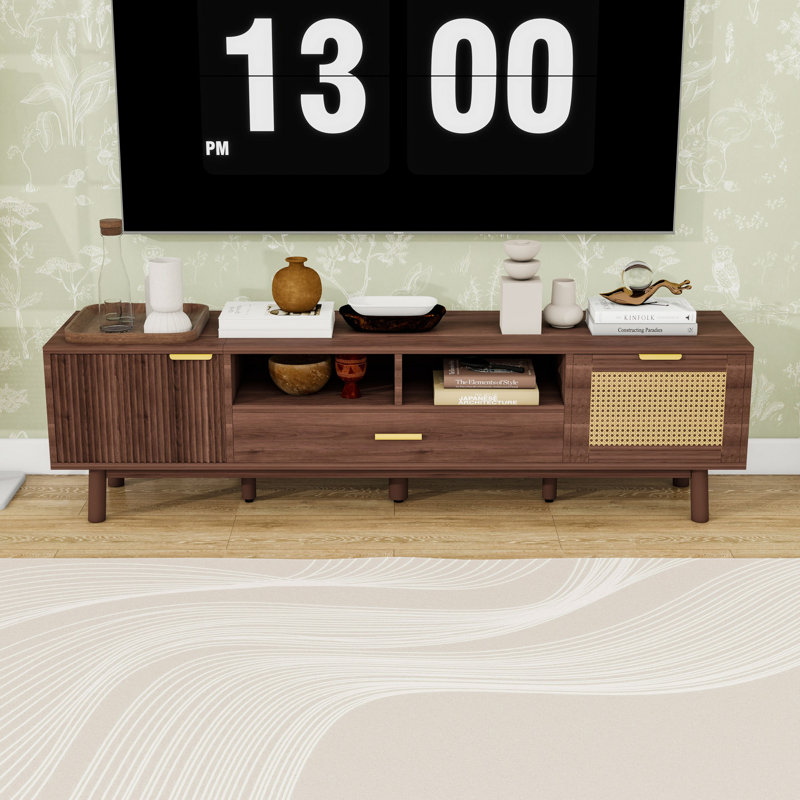 TV Stand with Storage Drawer and Cabinet