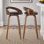Maxime Swivel Upholstered Counter Stool with Solid Wood Frame-70698706-70698705