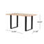 Table de salle à manger élégante de style industriel moderne en bois et en fer mat, 55 po x 31 po x 30 po, l 55 po x P 31 po