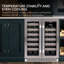Whynter Elite 24'' width 40 Bottle Dual Zone Wine Refrigerator with Seamless Stainless Steel Door