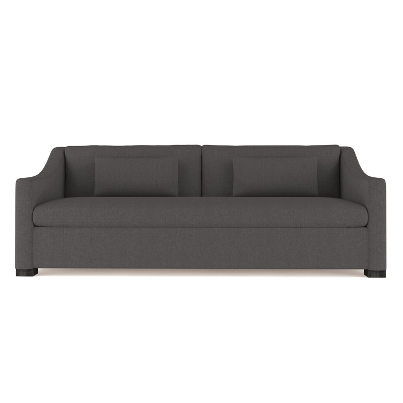 Crosby Slope Arm Sofa, 32.5" H x 108" W x 43" D, Box Weave Linen Graphite, Ebony