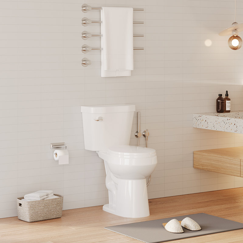 Toilettes rondes deux pièces 19 po avec siège à fermeture en douceur pour salle de bain