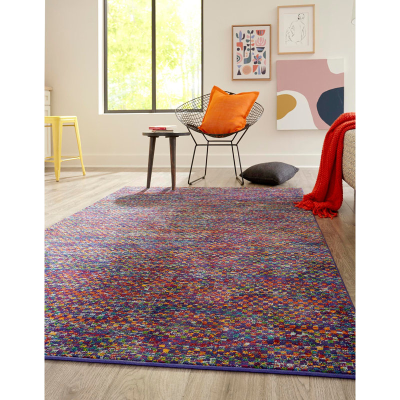 Hankins Geometric Indoor Rug, Rectangle 5'3" x 8'