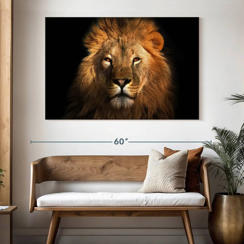 Brampt Fierce Lion Head, 34" H x 51" W