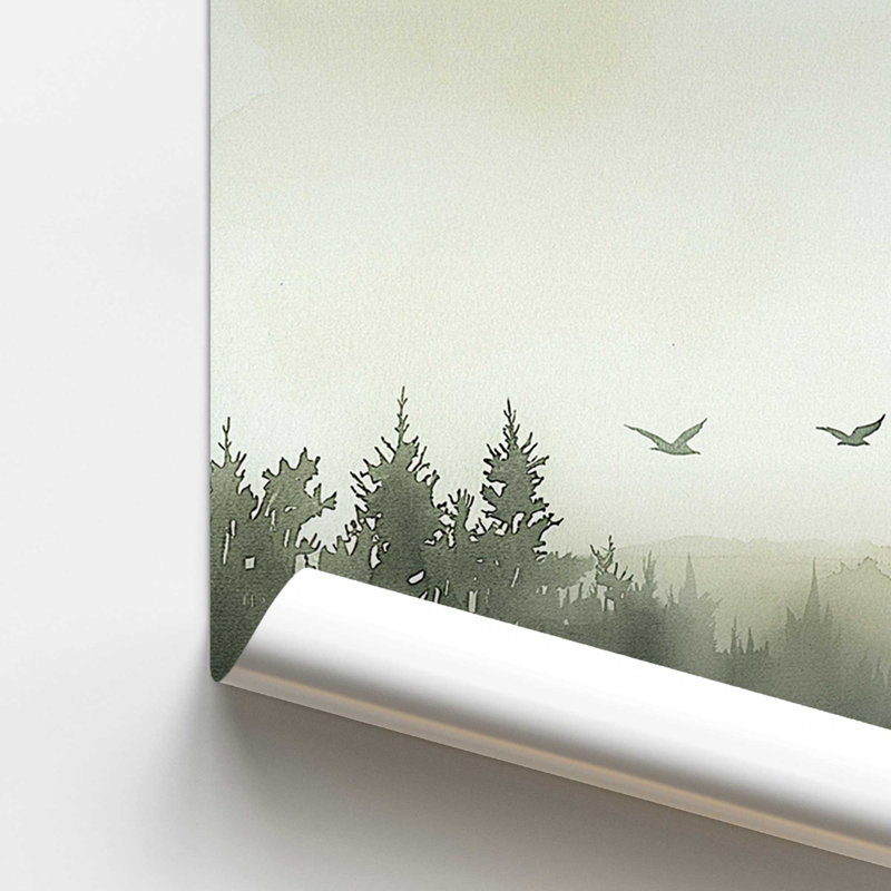 Impression de silhouettes Skyward, Sans cadre, papier, H 16 po x l 20 po