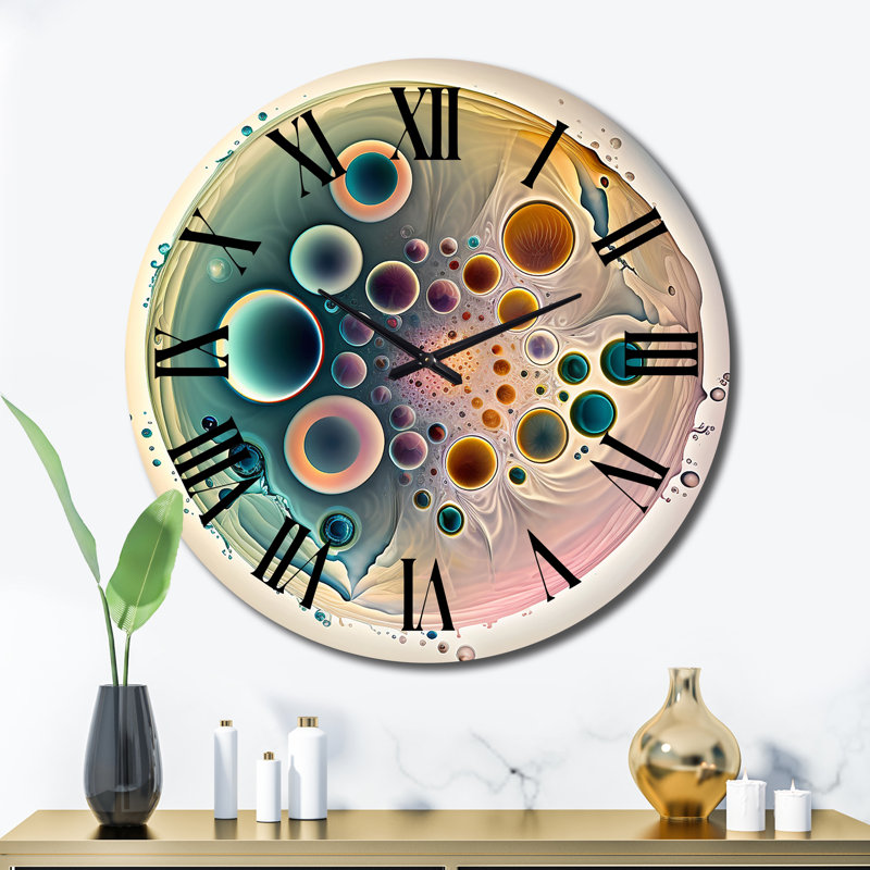 Horloge murale douce Cymatics Mandala III, Très grand