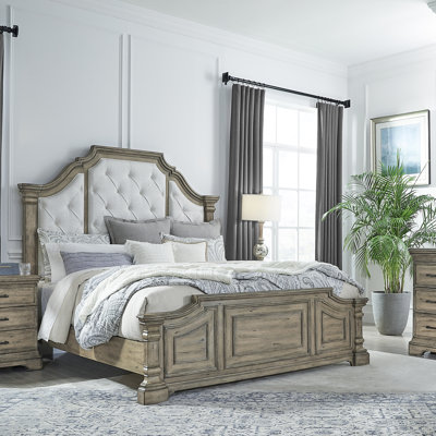 Garrison Cove Tufted Low Profile Panel Bed -  Pulaski Furniture, P330-BR-K8