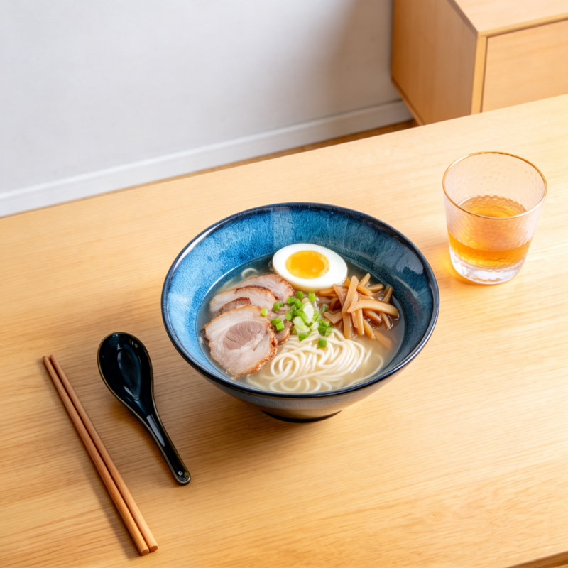 Ensemble de 2 grands bols ramen 71 oz avec réactifs cuillère et base