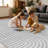 Washable Farmhouse Modern Soft Area Rug  Non-Slip Carpet for Bedroom Living Room - Gray-1201304611-1201820036