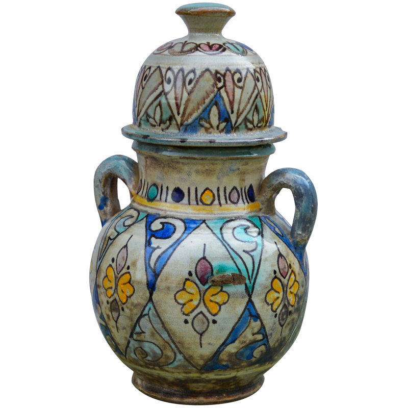 Handmade Ceramic Table Vase, Moorish