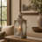 Metal Decorative Indoor Outdoor Gray Candle Lantern with Handle