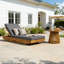 Chaise longue d'extérieur en bois d'acacia massif-1832890929