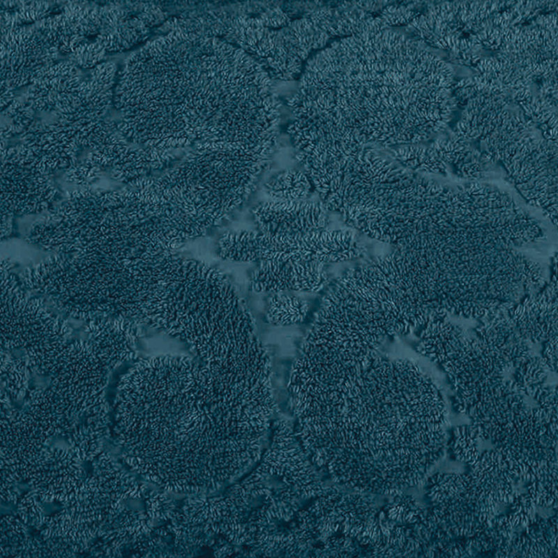 Couvre-oreiller touffeté 100% coton Ashille de la collection Ashton, de conception à médaillons, doux et respirant, certifié OEKO-TEX, lavable à la machine, toutes saisons, 20 po x 36 po, bleu sarcelle