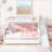 Twin Over Full Rubber Wood Storage Bunk Bed, No Box Spring Needed, With Drawers Slide Shelves, White for Small Bedroom-274742594