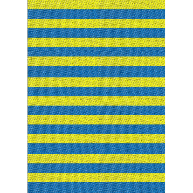 Tapis jaune/bleu à motifs Artlone, Rectangle 4 pi x 6 pi