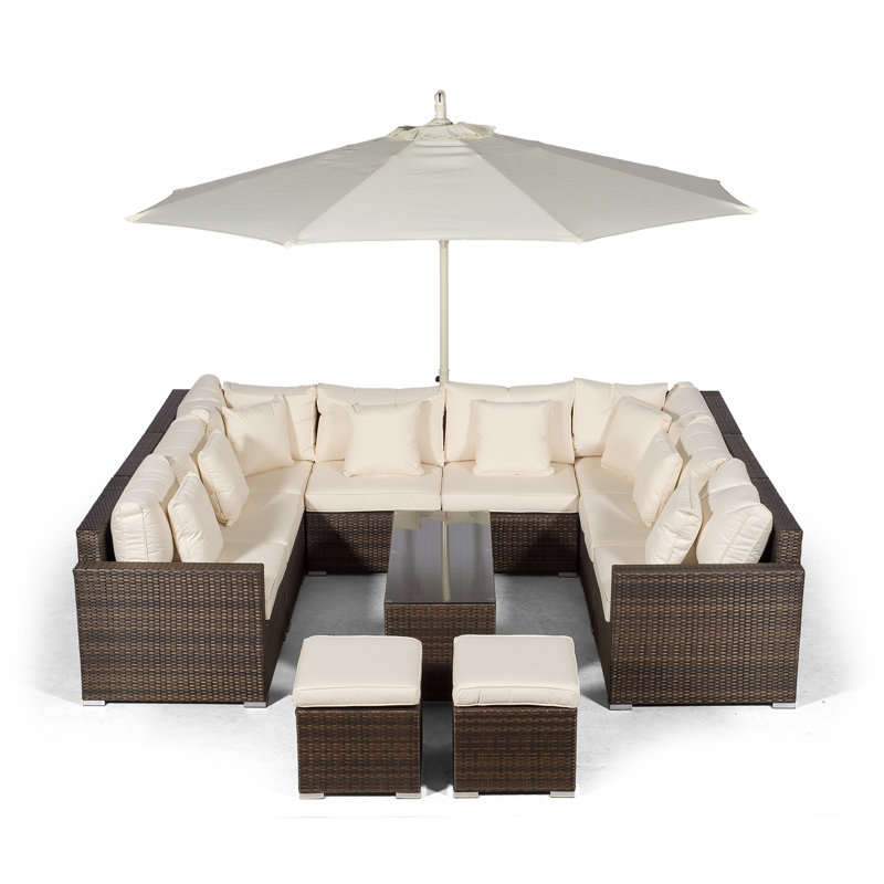 Yancey 5 Seater Rattan Corner Sofa Set