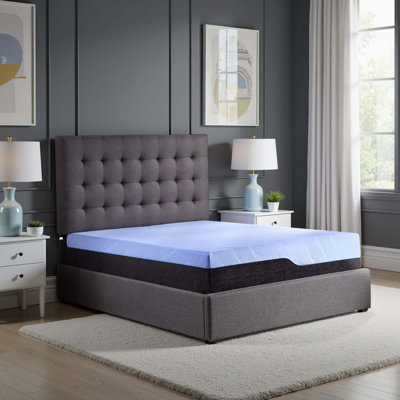 Matelas pour adulte 12 pouces à refroidissement rapide en mousse de latex et ressorts hybrides