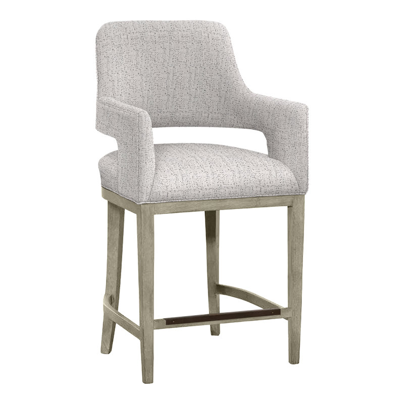 Tabouret de bar et de comptoir Josie, Amande chamois, Perigold Preso Indigo