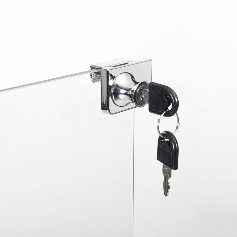 Vitrine à une porte avec 3 tablettes, noir