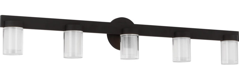 Esfera 5 - Light LED Bath Sconce, Nightshade Black