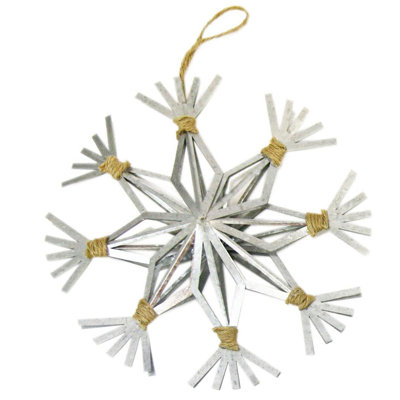 Flocon de neige de noël suspendu
