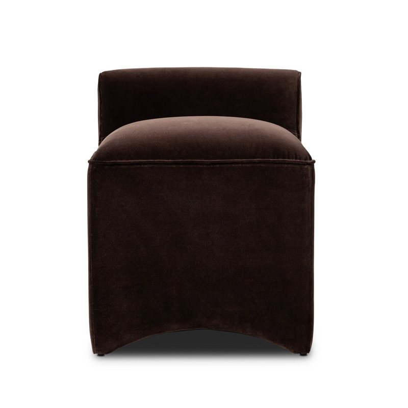 Allonia Upholstered Accent Stool, Surrey Cocoa