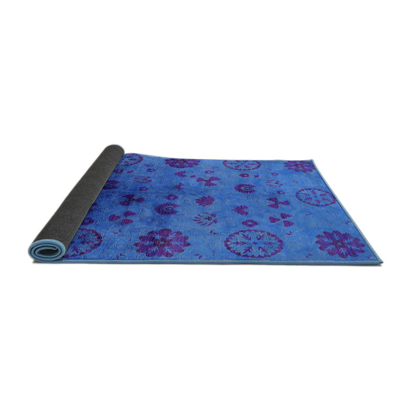 Tapis oriental bleu, Rond 5 pi