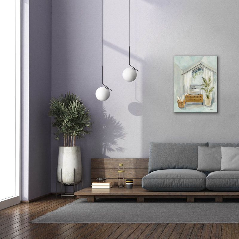  «Bathroom In The Attic 2» par Silvia Vassileva, art mural sur toile, 26 po x 34 po, H 34 po x l 26 po