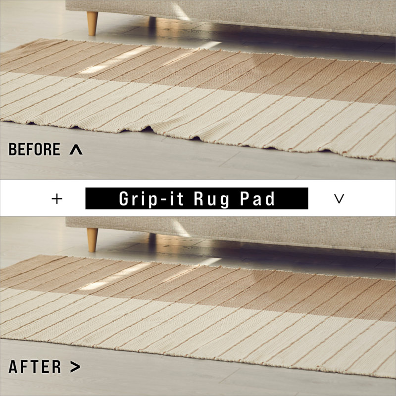 Sous-tapis antidérapant naturel Cabery (0,19 po), Rectangulaire 2 pi x 3 pi
