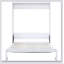 Grand lit escamotable, lit escamotable à armoire de 68 pouces avec bureau combiné parfait pour la chambre d'amis, bureau