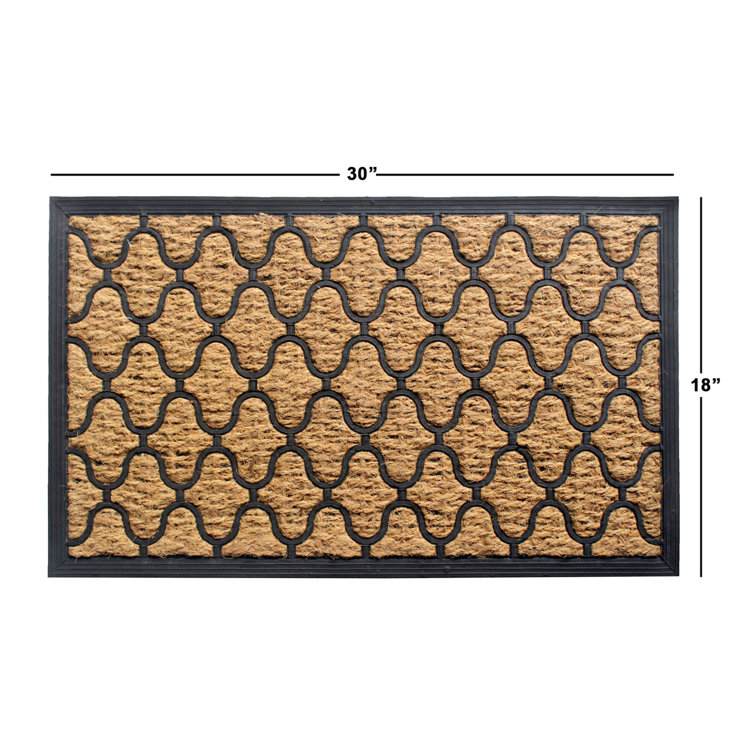 Filion Durable Non-Slip Door Mat Canora Grey Color: Brown, Mat Size: 17 W x 30 L