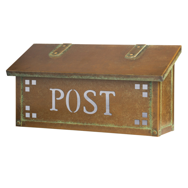 Boîte aux lettres murale Pasadena, Vert nouveau, Blanc vaporeux