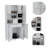 Della 90 Kitchen Pantry, 1 Drawer, Multiple Cabinets, 2 Open Shelves-90431110