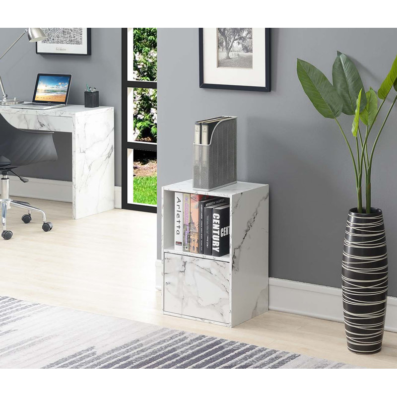 Aptos Accent Cabinet, White Marble