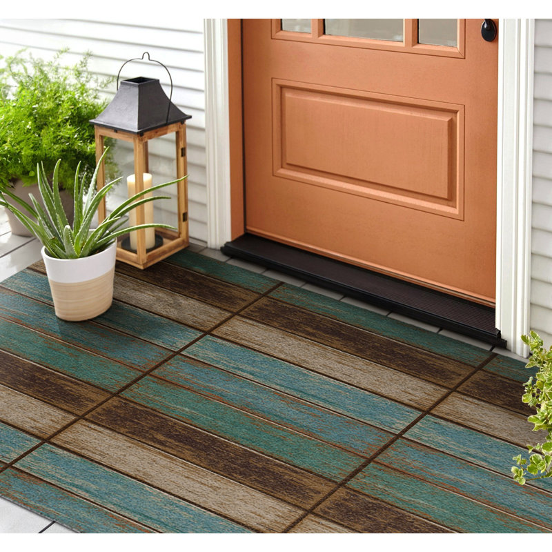 Non-Slip Striped Outdoor Doormat